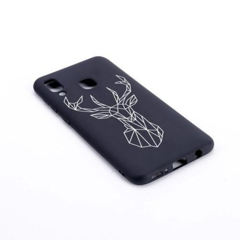Matt zselés tok mobil Samsung Galaxy A30 - rénszarvas