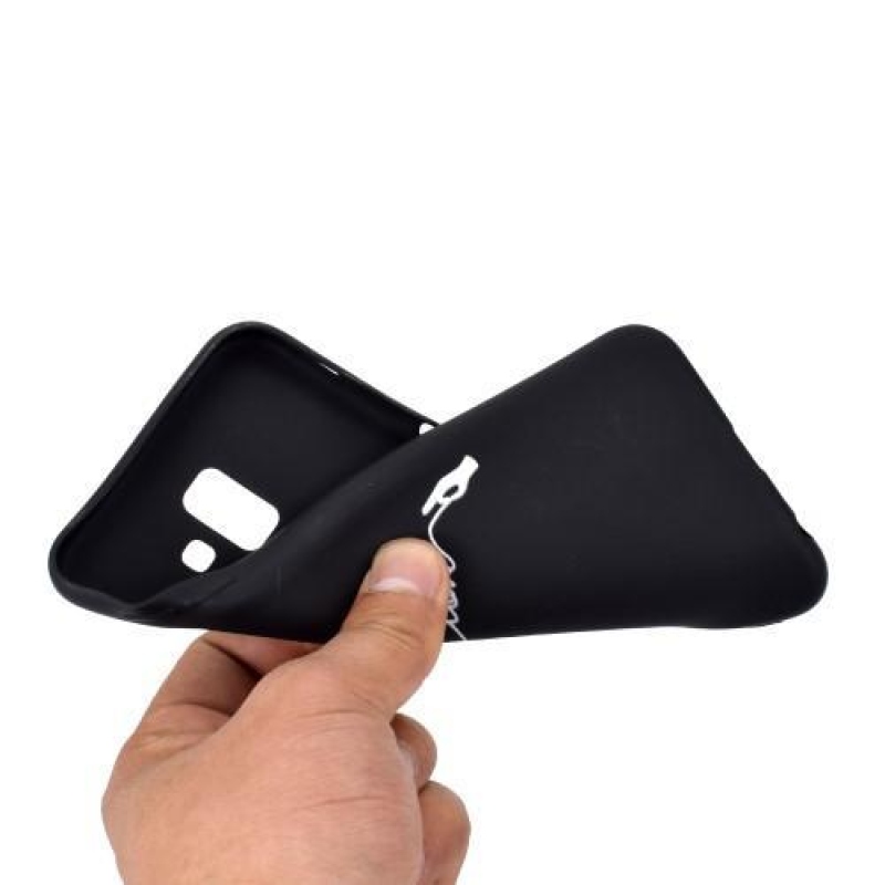 Matt zselés tok mobil Samsung Galaxy J6 Plus - szív és szerelem