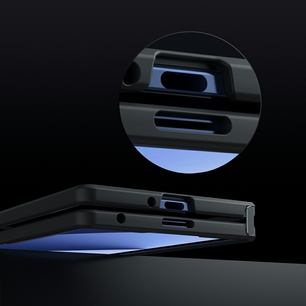 Matt gél tok merev hátlappal és MagSafe-kompatibilis a Samsung Galaxy Z Fold8 Ultra 5G-hez – fekete