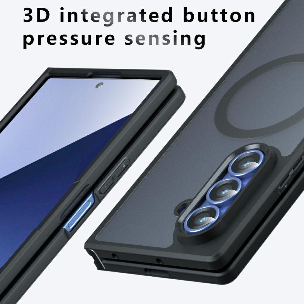 Matt gél tok merev hátlappal és MagSafe-kompatibilis a Samsung Galaxy Z Fold8 Ultra 5G-hez – fekete