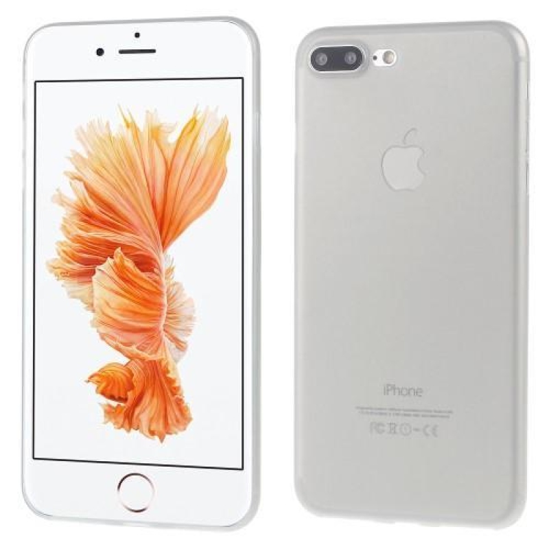 Matt műanyag tok iPhone 7 Plus és iPhone 8 Plus készülékhez - szürke