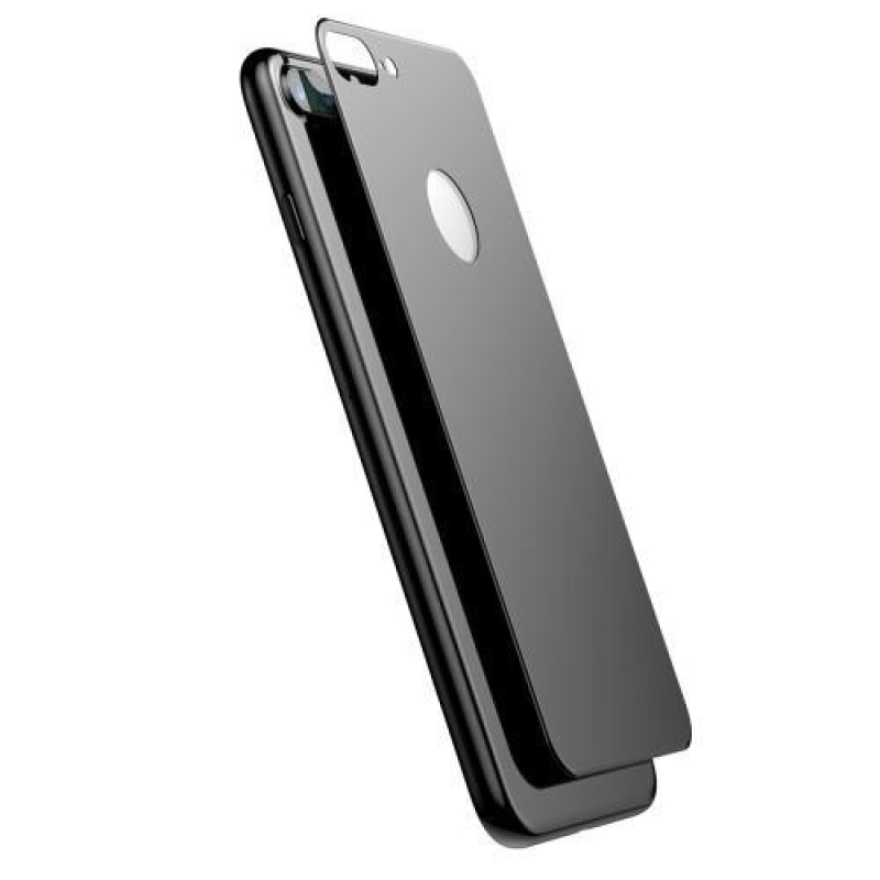 Matt hátsó 3D edzett üveg iPhone 7 Plus és 8 Plus készülékhez - fekete
