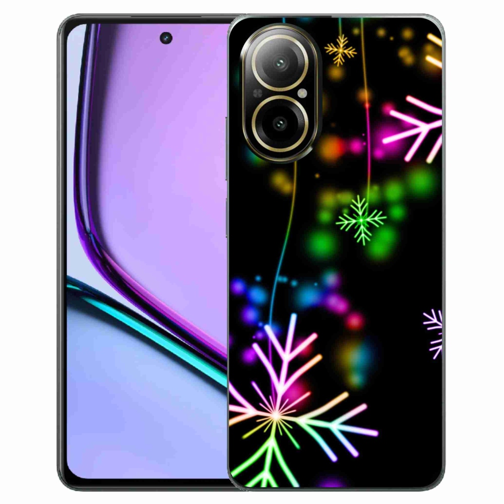 Zselés borítás mmCase a Realme C67 készülékhez - színes pelyhekkel