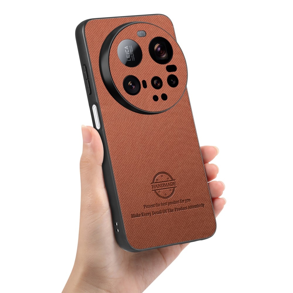 Kézzel készített zselés tok műbőrrel Xiaomi 15 Ultra - barna