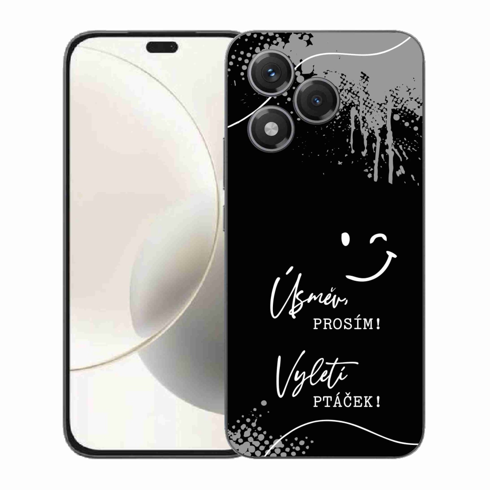 Gél borító mmCase a Honor 400 Lite-hoz - vicces szöveg 4 fekete háttérrel