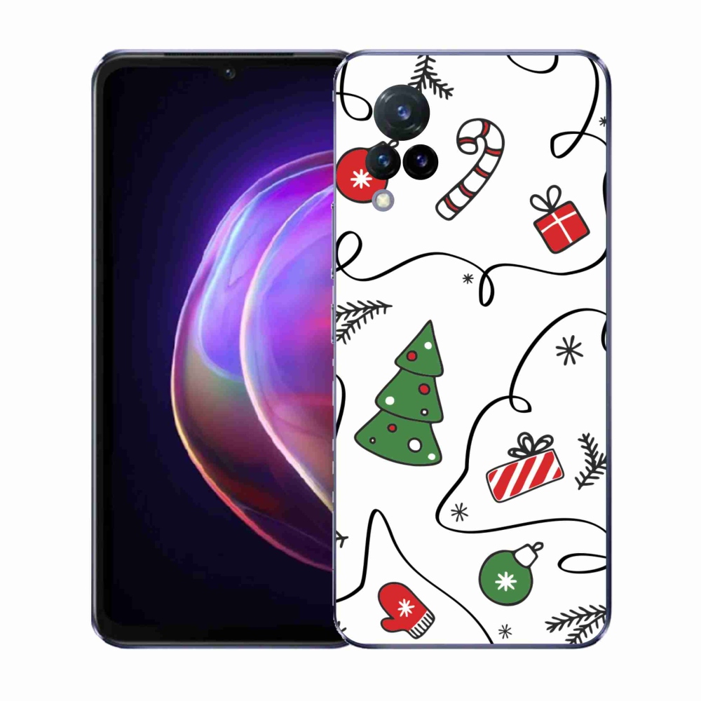 Gél borító mmCase a Vivo V21 4G/5G készülékhez - karácsonyi motívumok