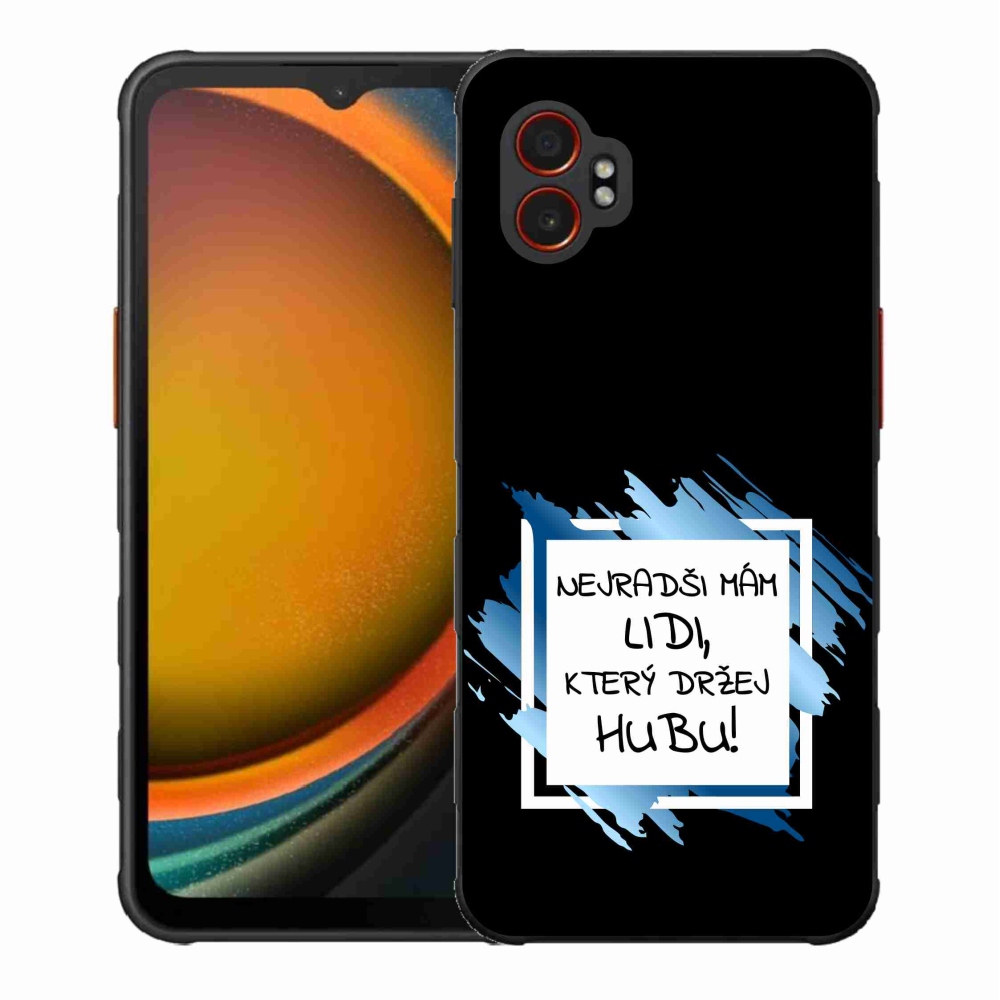 Gél borító mmCase Samsung Galaxy Xcover 7 Pro - vicces szöveg 7 fehér és fekete háttérrel