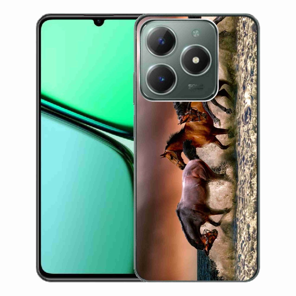 Gél tok mmCase a Realme C61 készülékhez - lovak 1