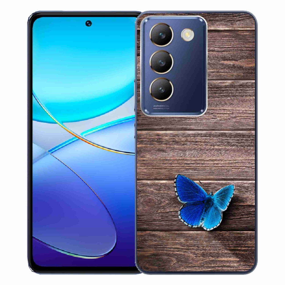 Zselés borítás mmCase a Vivo V40 SE 4G/5G készülékhez - kék pillangó 1