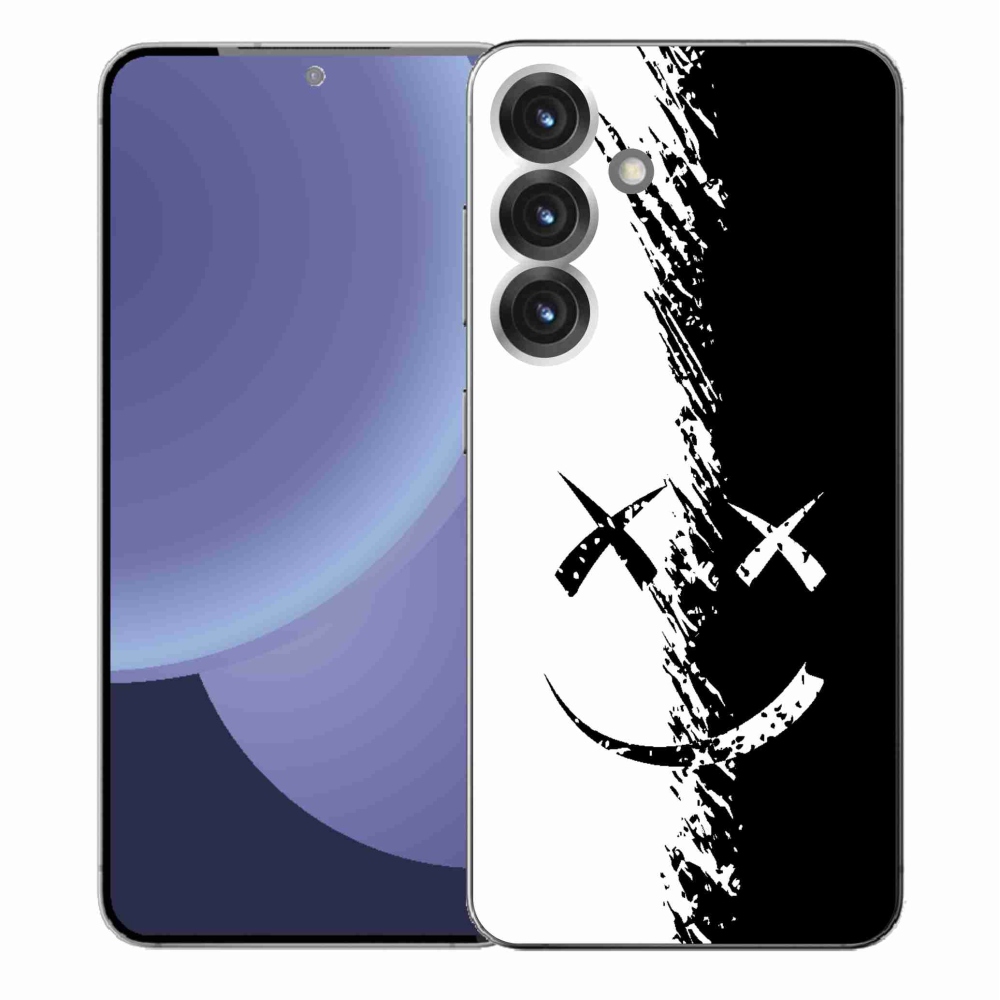 Zselés borítás mmCase Samsung Galaxy S25+ készülékhez - fekete-fehér smiley