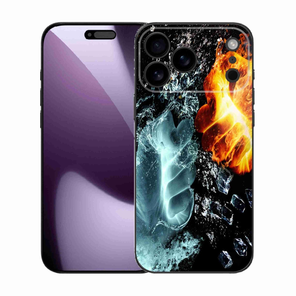 Zselés borítás mmCase iPhone 17 Pro Max készülékhez - víz és tűz