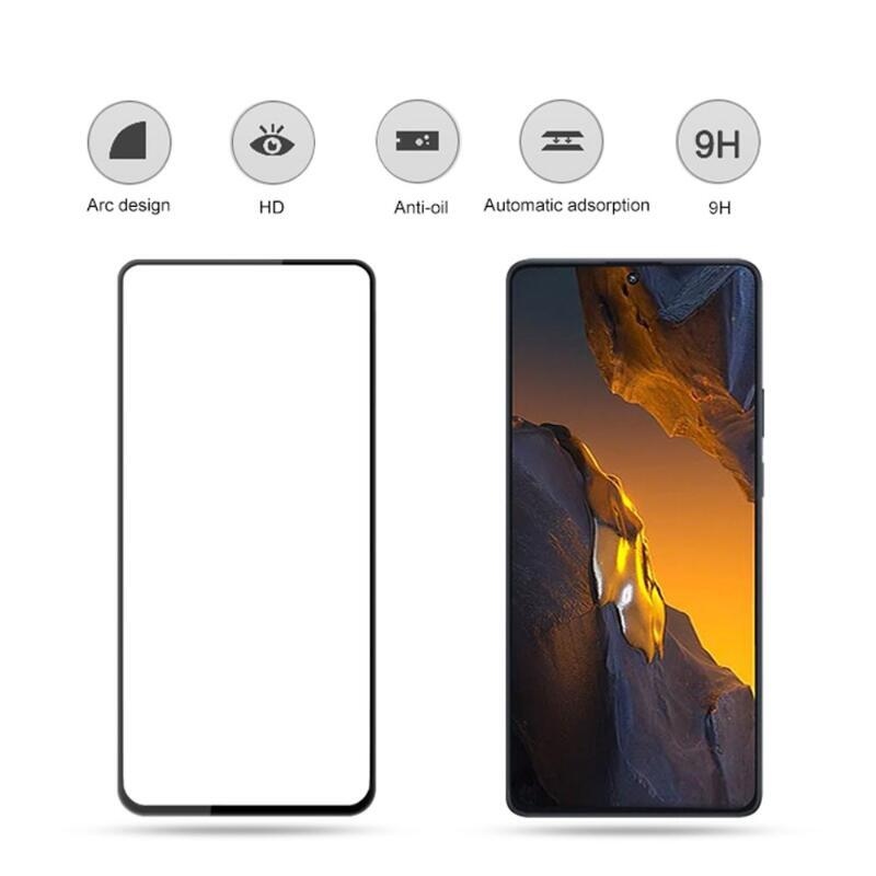 MCL teljes képernyő edzett üveg Xiaomi Poco F5 - fekete