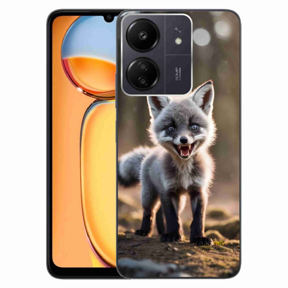 Gél borítás mmCase a Xiaomi Poco C65/Redmi 13C - angry fox számára