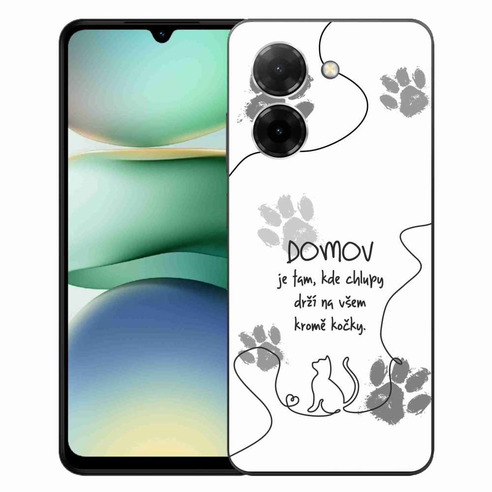 Gél borító mmCase a Xiaomi Redmi A5 (173.45x79.35x8.45mm) - macska motívum fehér háttérrel