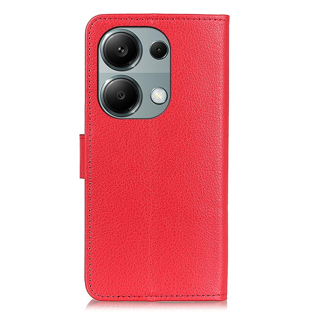 Litchie könyv tok Xiaomi Redmi Note 13-hoz - piros
