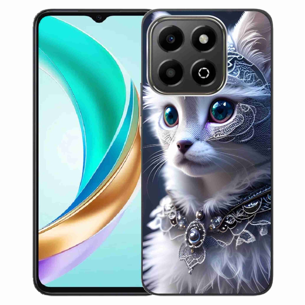 Zselés borítás mmCase a Honor X6b készülékhez - fehér macska