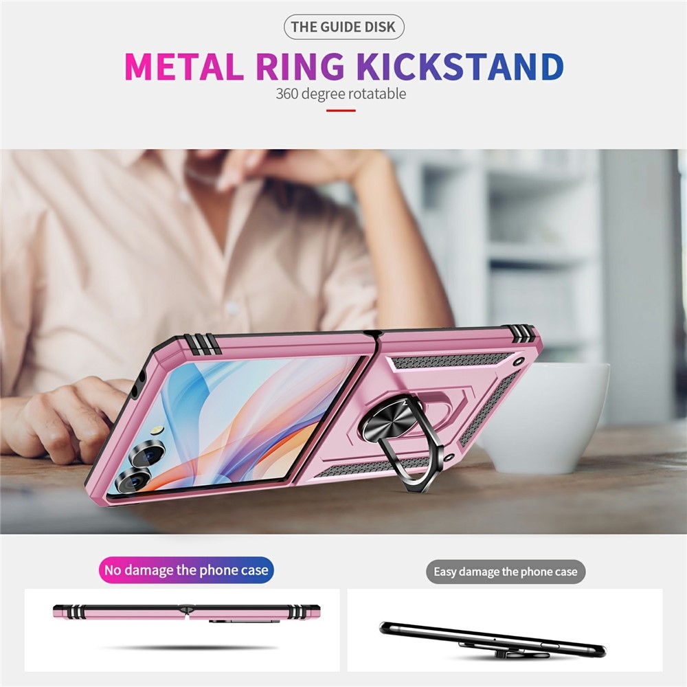 Gyűrűálló borítás Samsung Galaxy Z Flip7 5G készülékhez - rózsaszín