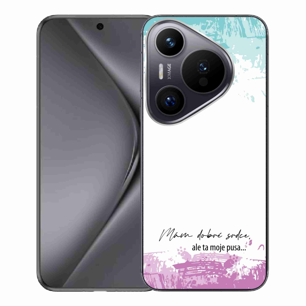 Gél borító mmCase a Huawei Pura 70 Pro készülékhez - vicces szöveg 3 fehér háttér