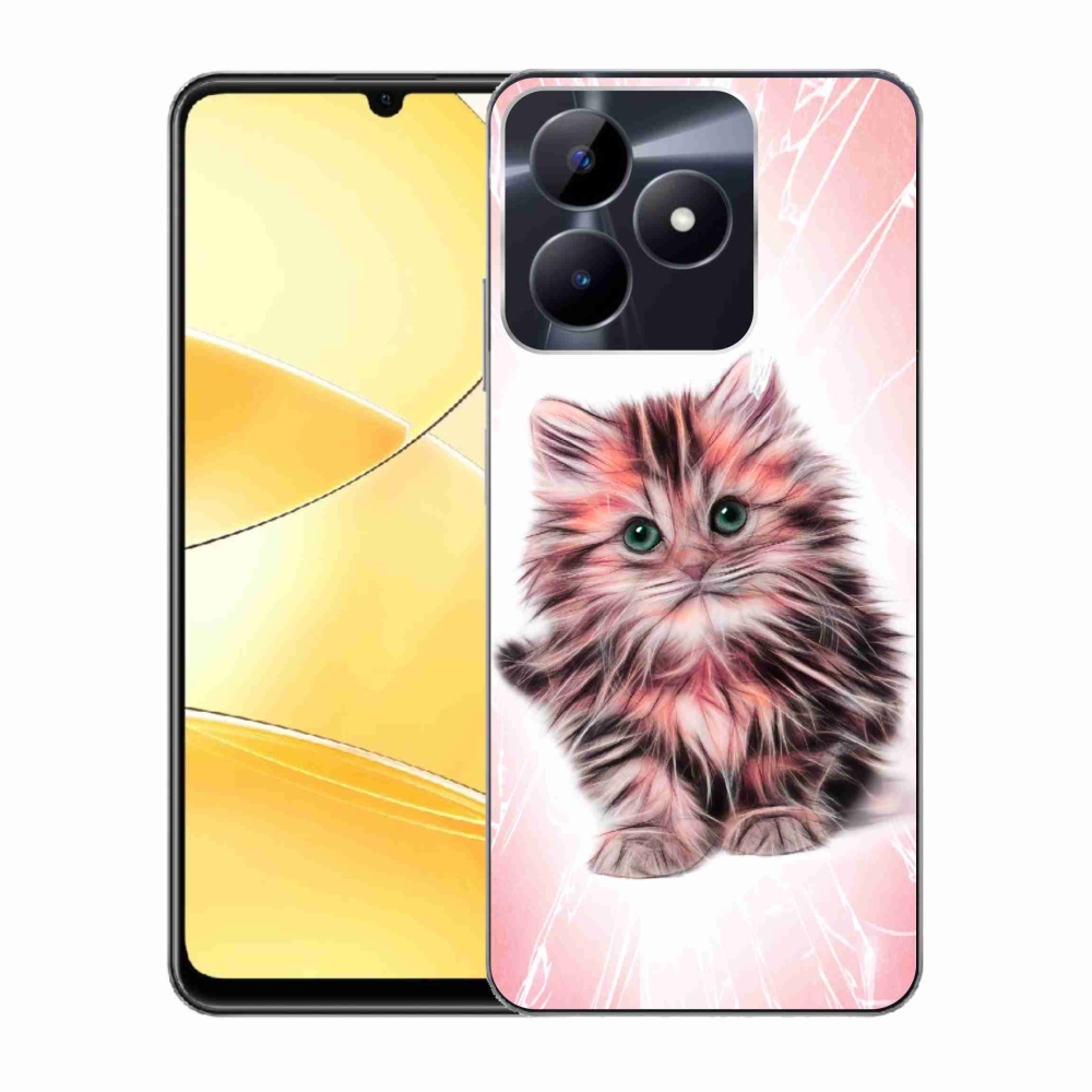 Gél borító mmCase a Realme C51/C53 készülékhez - aranyos cica