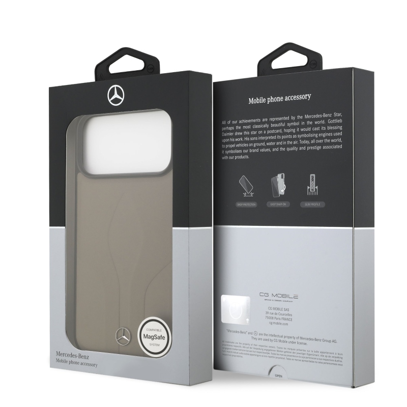 Mercedes Leather The Move MagSafe hátlap iPhone 17 Pro Max készülékhez Taupe színű