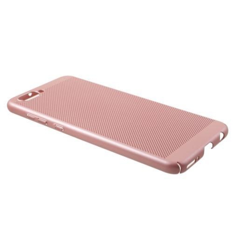 Hálós műanyag tok a Honor View 10 készülékhez - rosegold