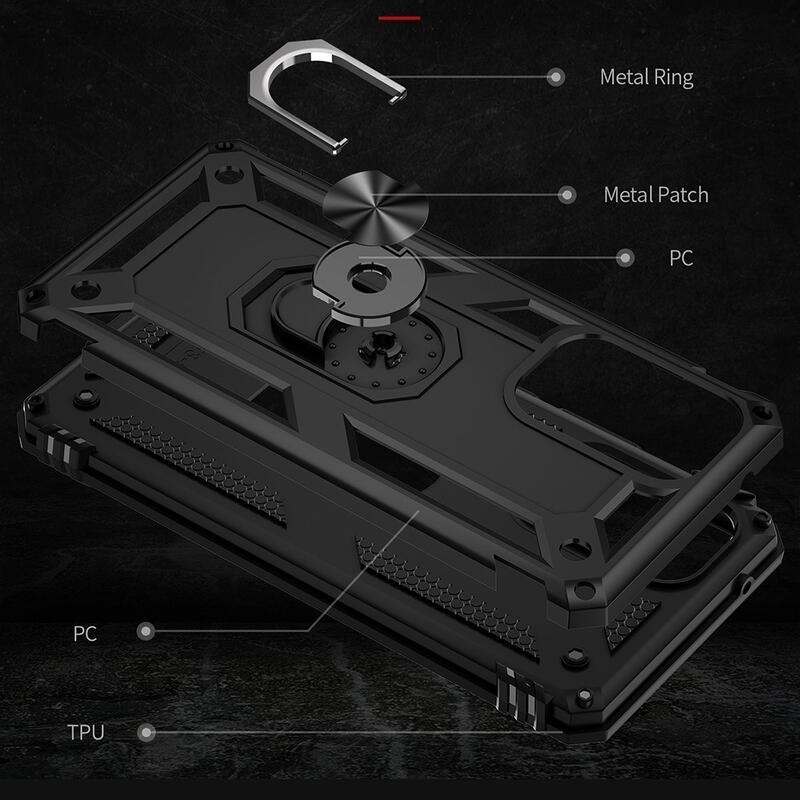 Fémálló hibrid borítás Samsung Galaxy A53 5G készülékhez - fekete