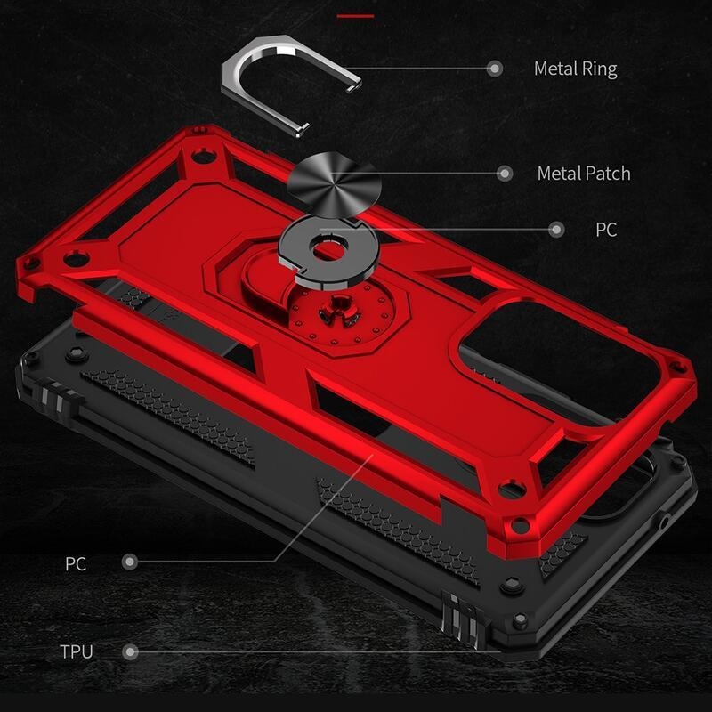 Fémálló hibrid borítás Samsung Galaxy A53 5G készülékhez - piros