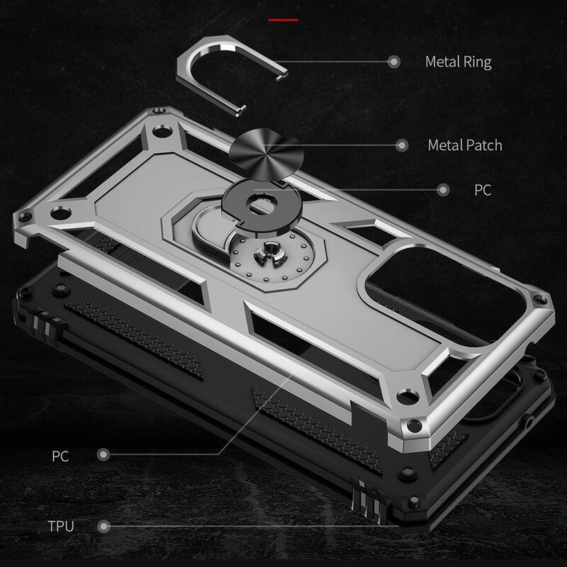 Fémálló hibrid borítás Samsung Galaxy A53 5G készülékhez - ezüst színű