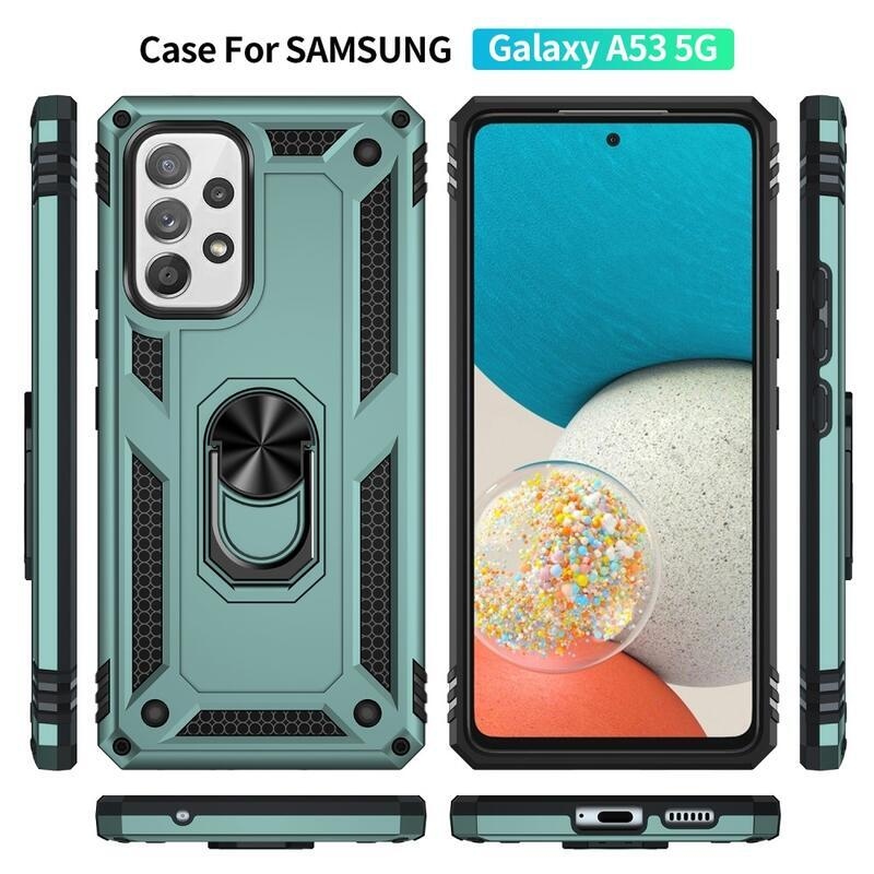 Fémálló hibrid borítás Samsung Galaxy A53 5G készülékhez - zöld
