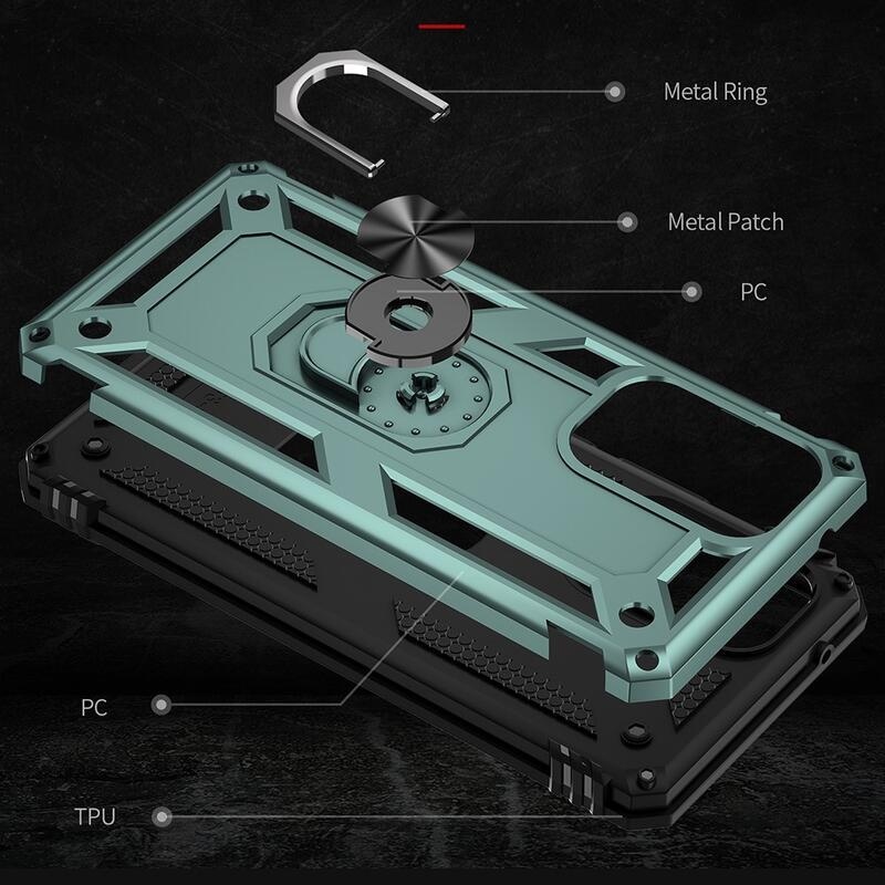 Fémálló hibrid borítás Samsung Galaxy A53 5G készülékhez - zöld