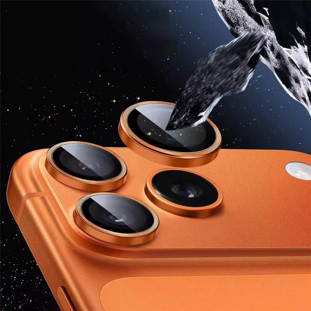 Fém-üveg kamera lencsék iPhone 18 Pro mobilhoz (különálló lencsék) – narancssárga