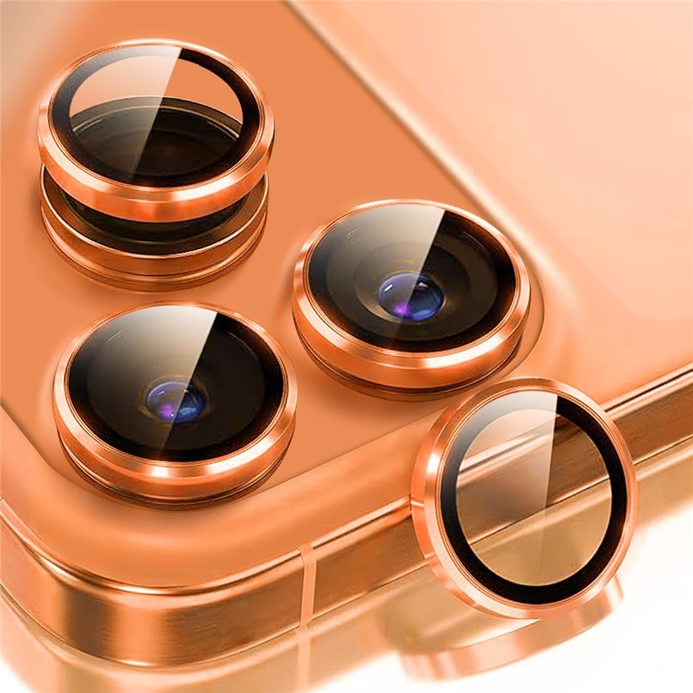 Fém-üveg kamera lencsék iPhone 18 Pro mobilhoz (különálló lencsék) – narancssárga