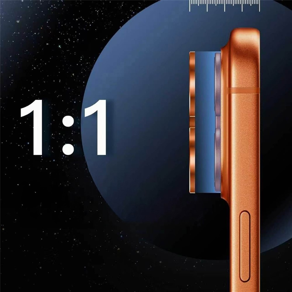 Fém-üveg kamera lencsék iPhone 18 Pro mobilhoz (különálló lencsék) – narancssárga