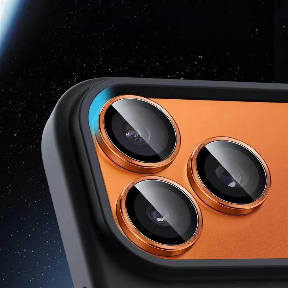 Fém-üveg kamera lencsék iPhone 18 Pro mobilhoz (különálló lencsék) – narancssárga