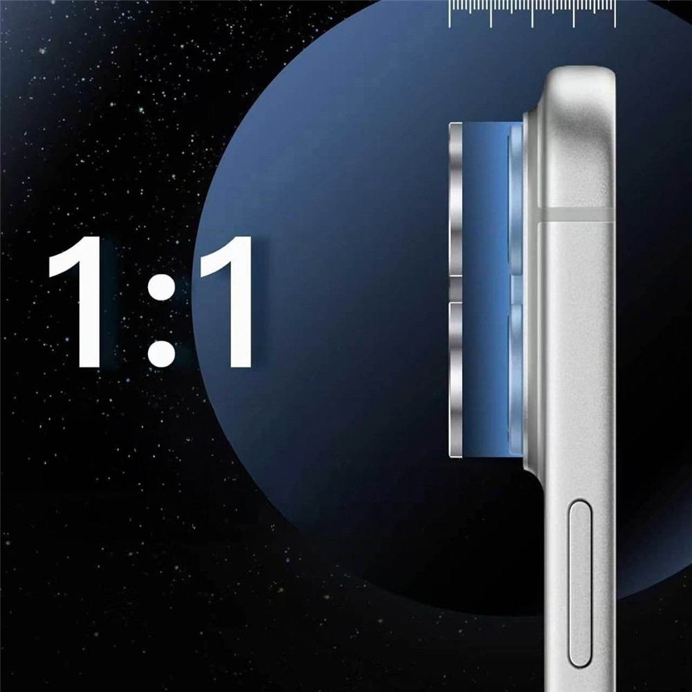Fém-üveg kameraobjektív az iPhone 18 Pro mobiltelefonhoz (különálló üveglencsék) – ezüst színű