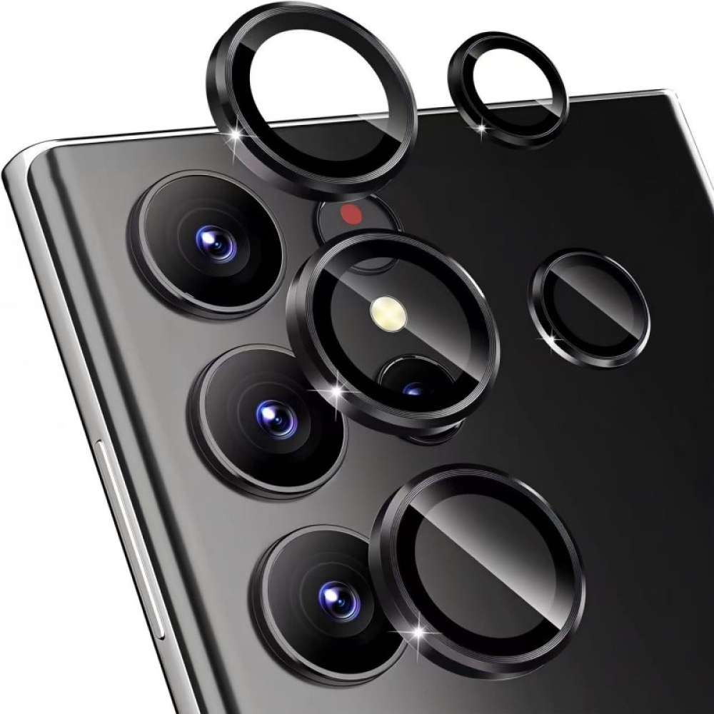 Fém kamera lencse üveg Samsung Galaxy S26 Ultra (különálló üveg) - fekete