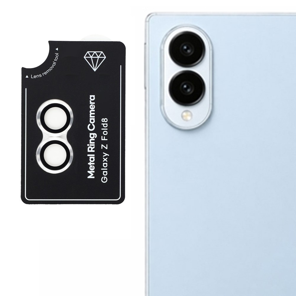 Fém-üveg kameralencsék a Samsung Galaxy Z Fold8 5G-hez (önálló lencsék) – ezüst színű