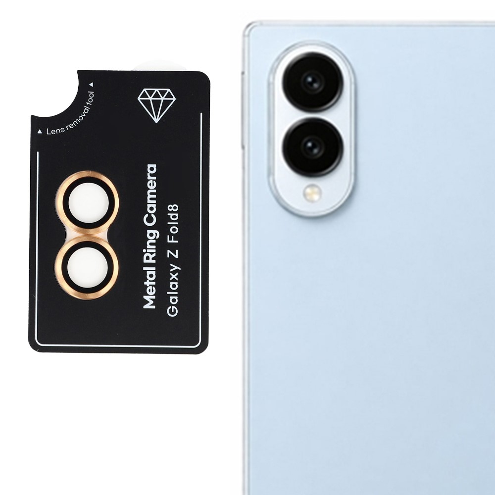 Fém-üveg kameralencsék a Samsung Galaxy Z Fold8 5G-hez (különálló lencsék) – arany színű