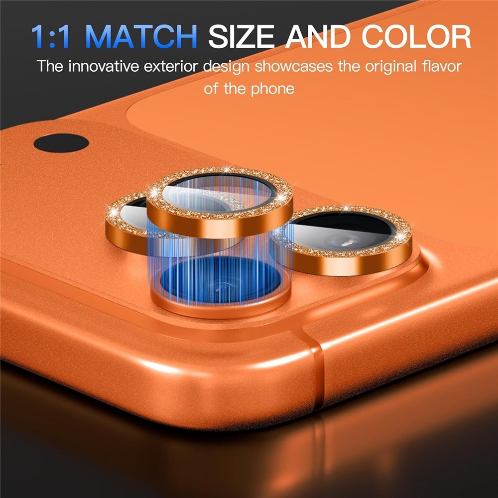 Fém-üveg kameraobjektív (különálló lencsék) az iPhone 18 Pro Max okostelefonhoz – narancssárga
