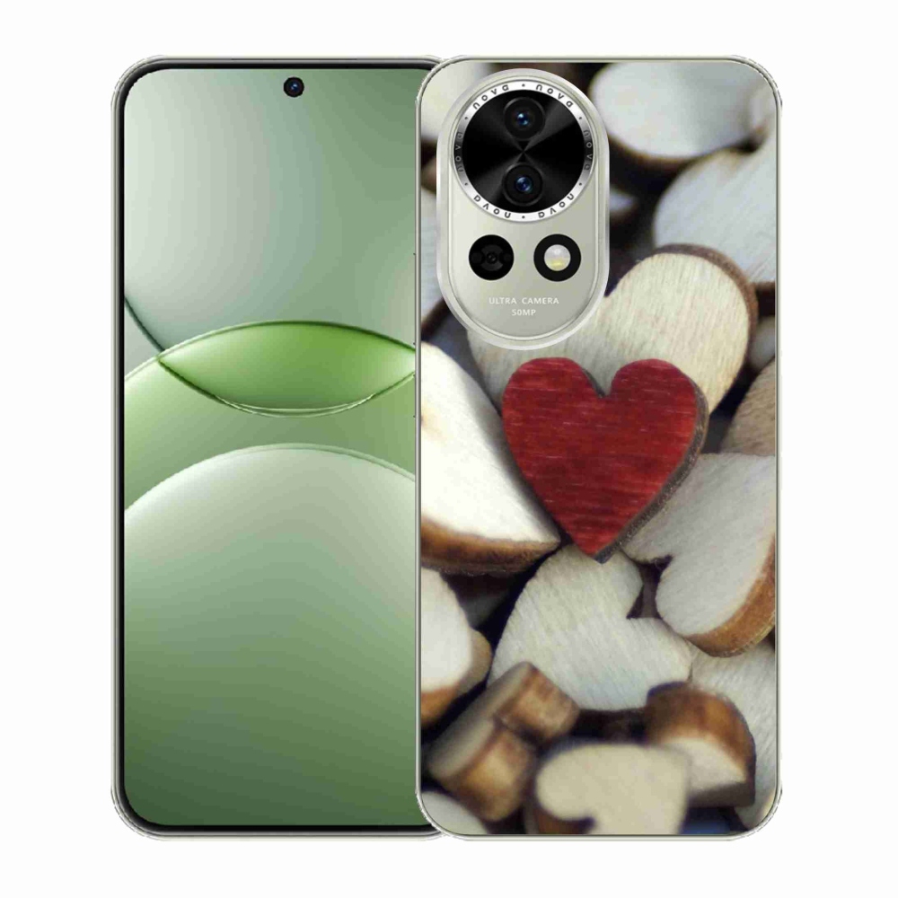 Gél borítás mmCase a Huawei Nova 13 5G készülékhez - gravírozott piros szív