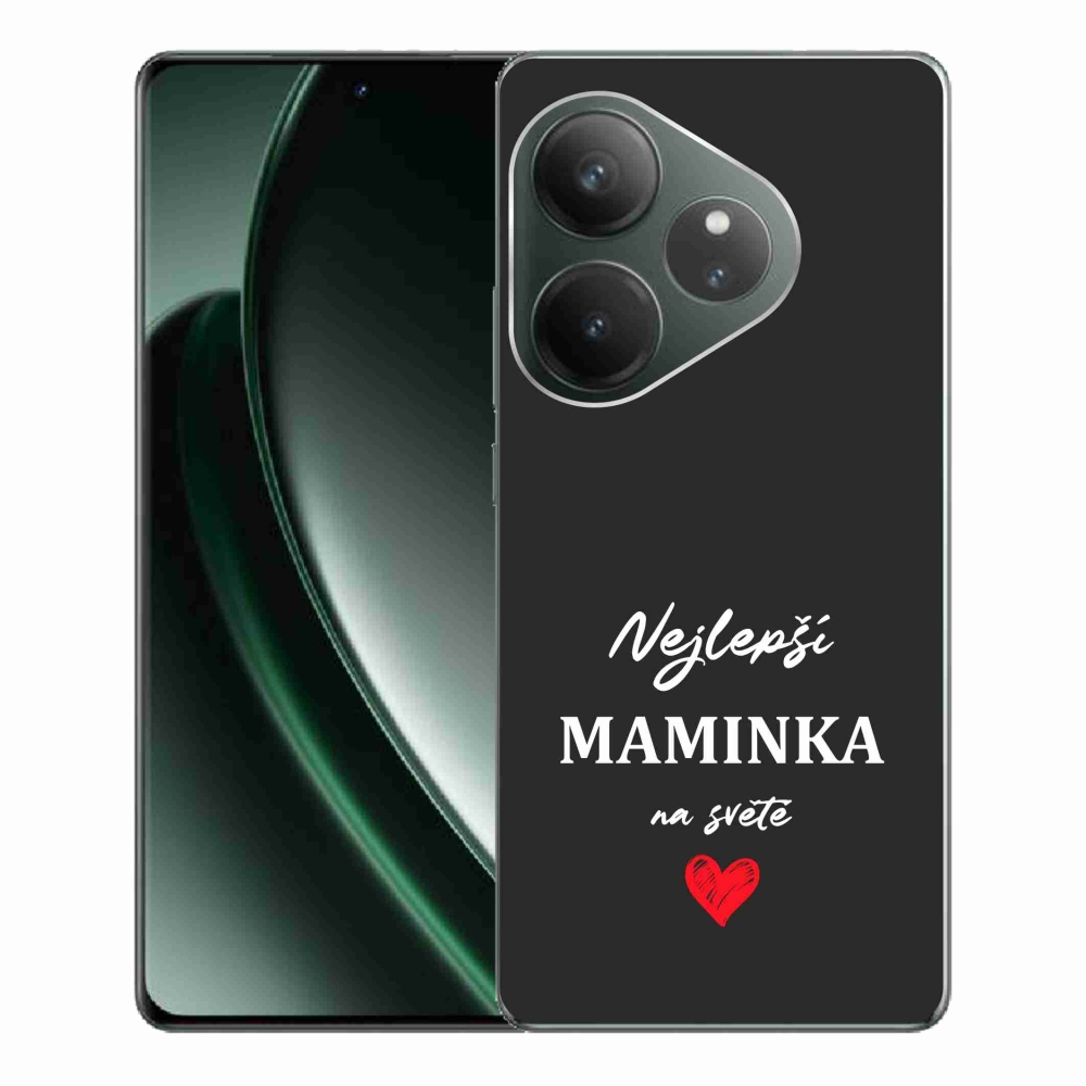 Gél borítás mmCase a Realme GT 6 5G/GT 6T 5G - Best Mom 1 fekete háttérrel