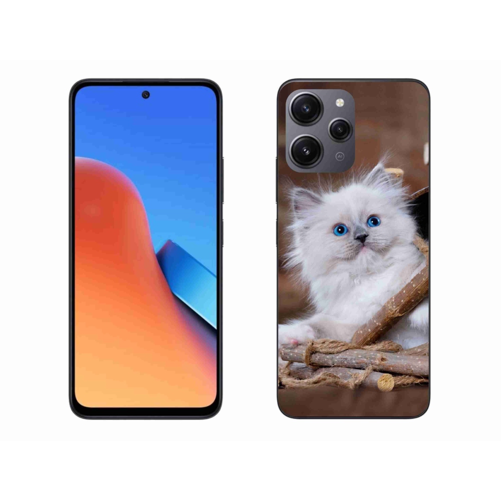 Gél borítás mmCase a Xiaomi Redmi 12-hez - fehér cica