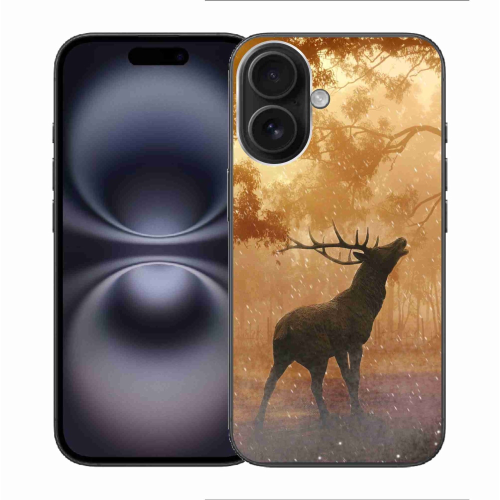 Zselés borítás mmCase iPhone 16 készülékhez - szarvas a szarvasbőgésben
