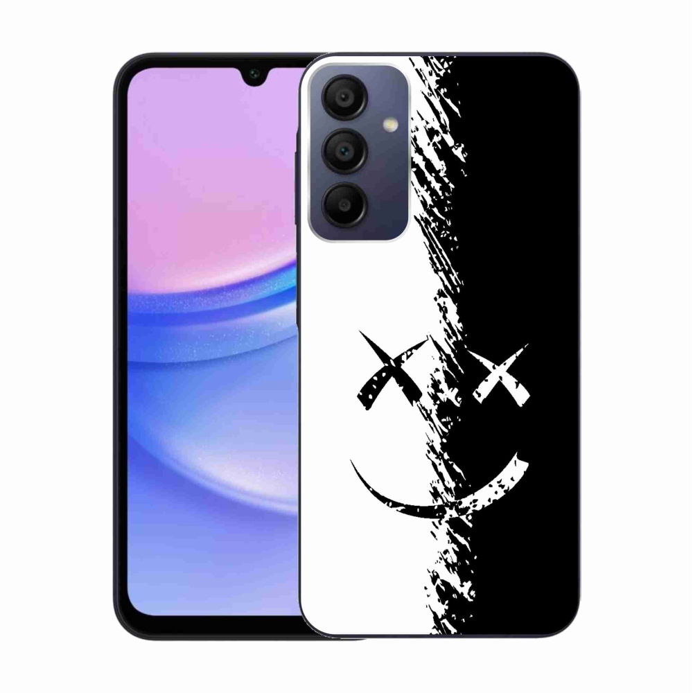 Zselés borítás mmCase Samsung Galaxy A15 4G/5G - fekete-fehér mosolygó