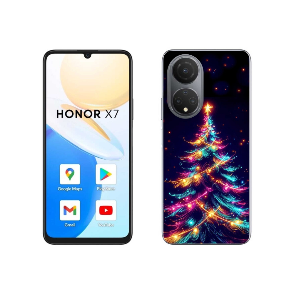 Gél borítás mmCase a Honor X7-hez - neon karácsonyfa