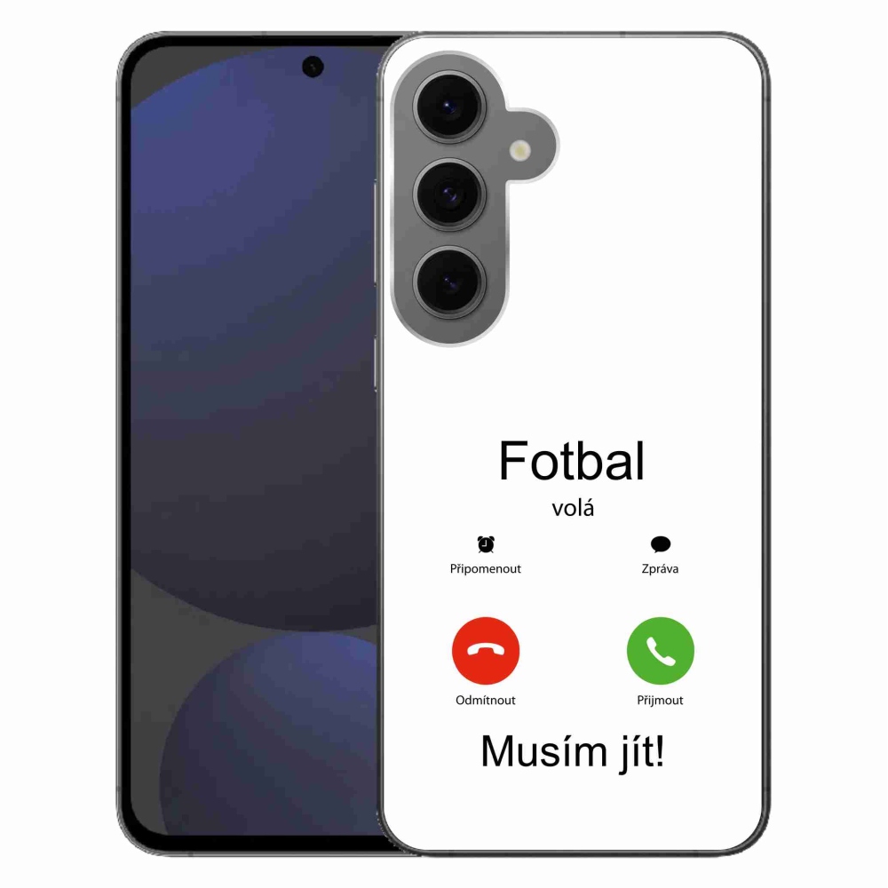 Gél borító mmCase Samsung Galaxy S24 FE - futballhívások fehér háttérrel