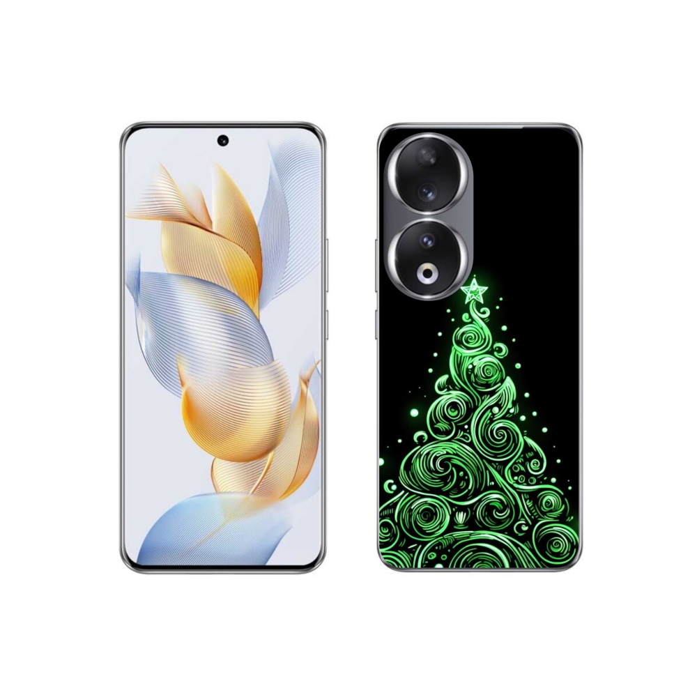 Zselés borítás mmCase a Honor 90-hez - neon karácsonyfa 3