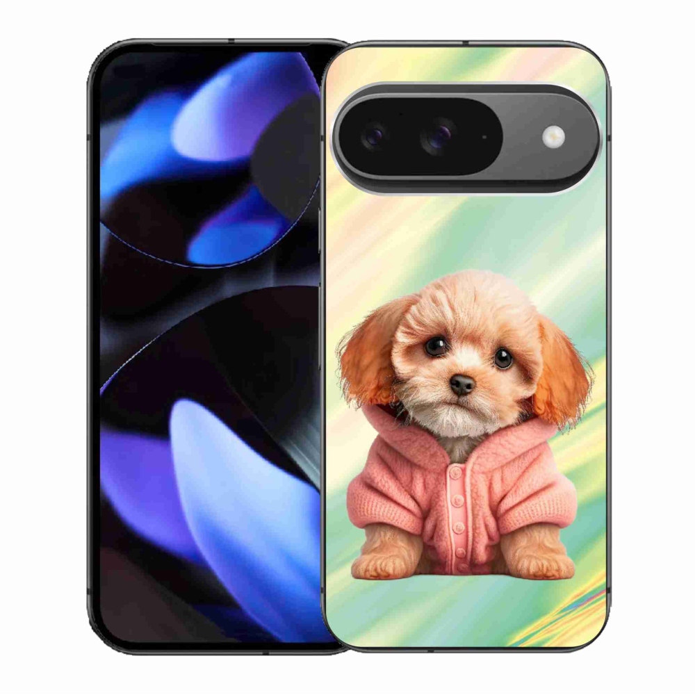 Gél borítás mmCase a Google Pixel 9/9 Pro számára - kölyökkutyák pulóverben