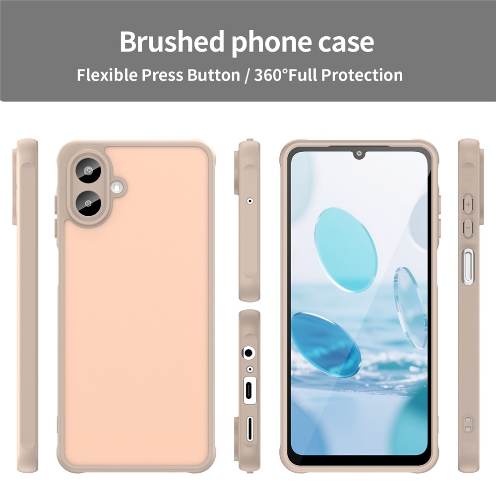 Gél tok kemény hátlappal Samsung Galaxy A07 4G - narancssárga színben