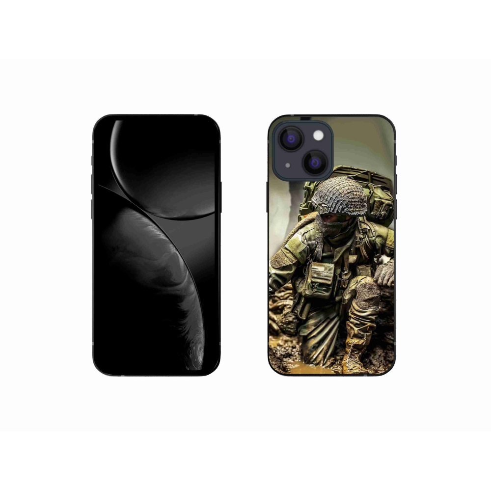 Gél borítás mmCase iPhone 13 mini 5.4 - katona számára